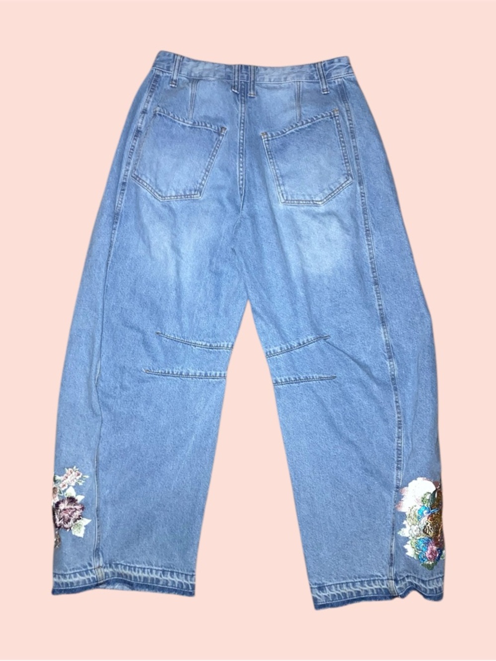 Patchwork Barrel Jeans